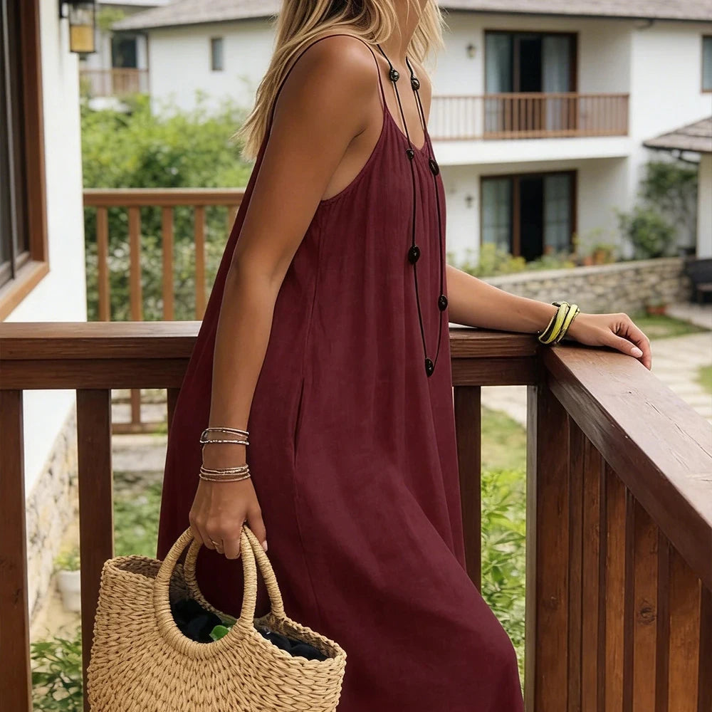 Backless Spaghetti Strap Lounge Dress