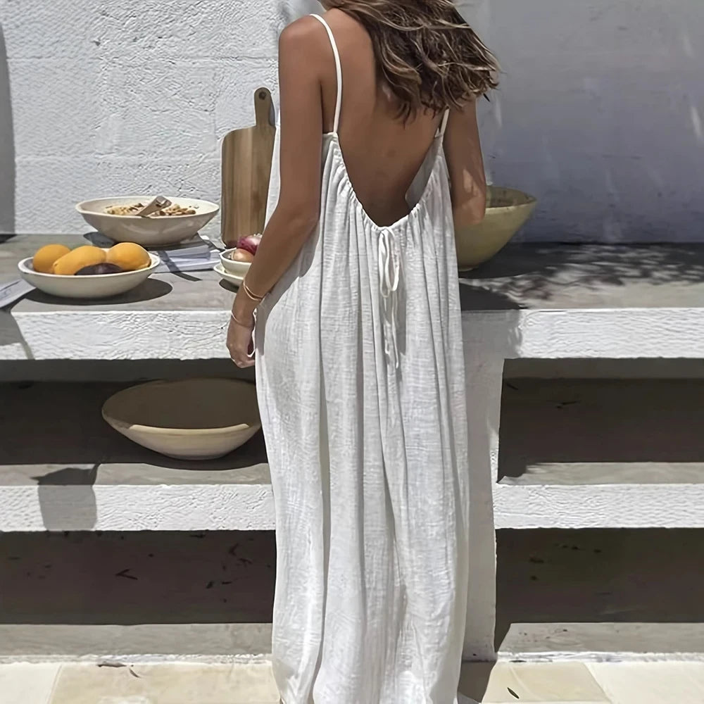 Backless Spaghetti Strap Lounge Dress