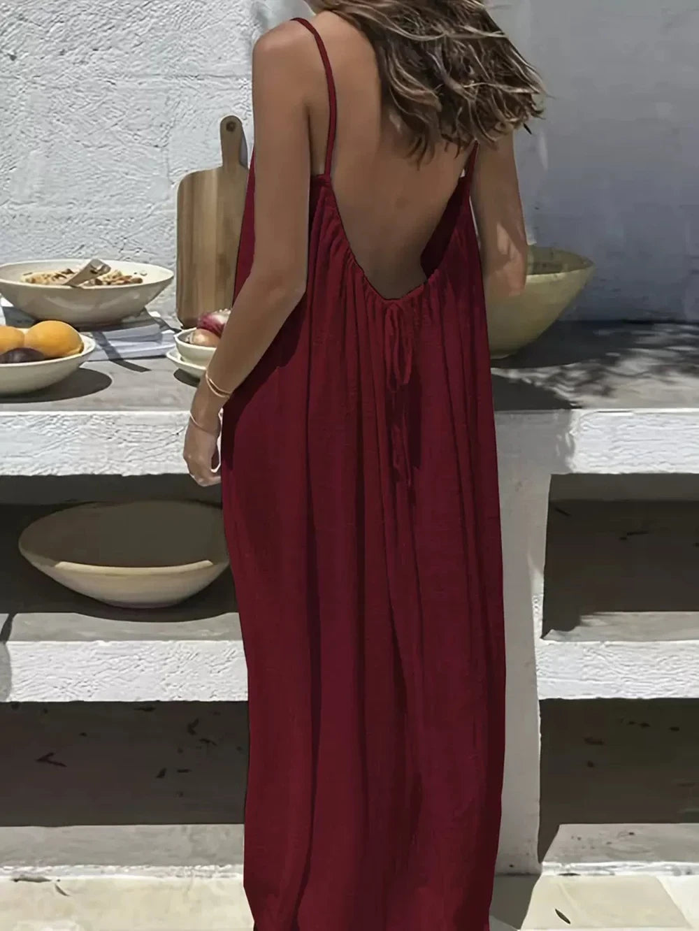 Backless Spaghetti Strap Lounge Dress