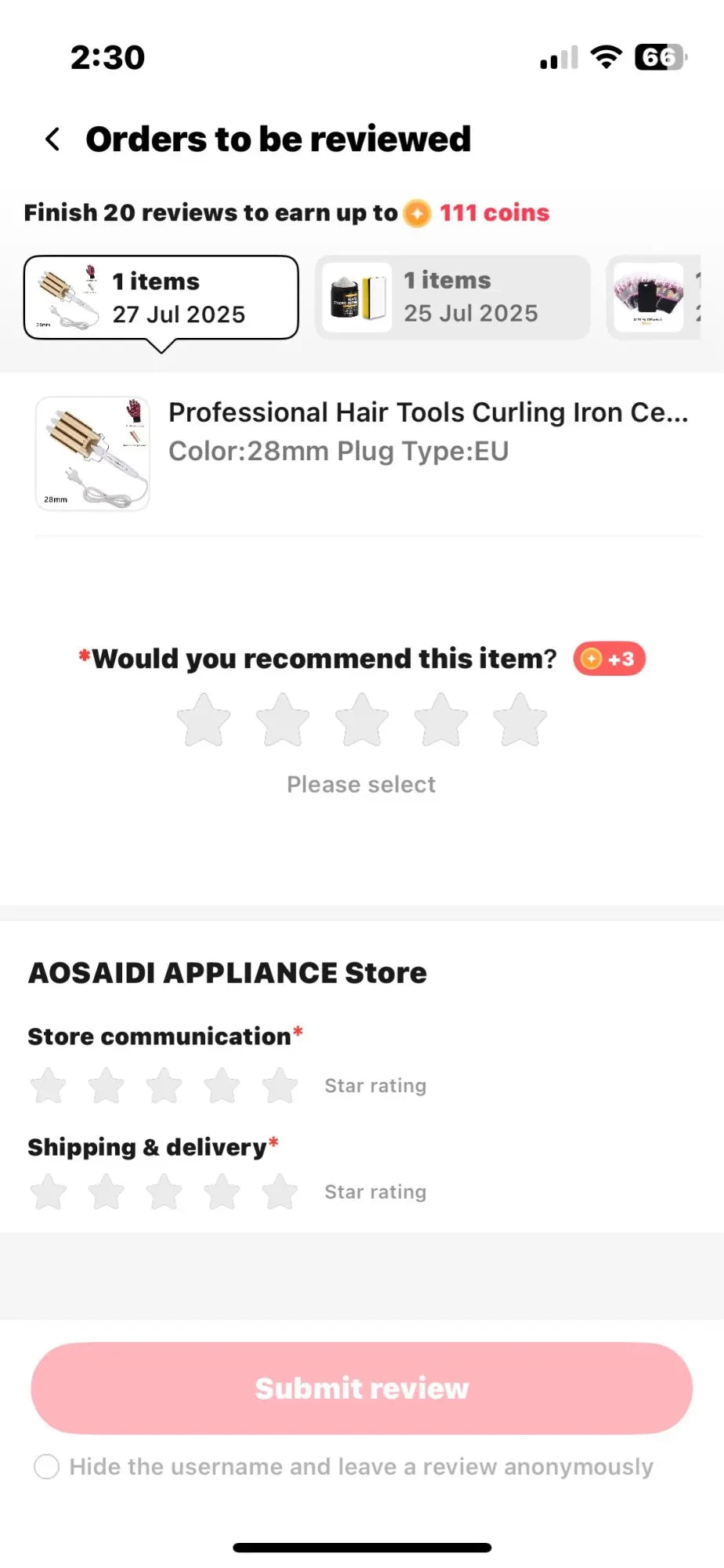 Review Card