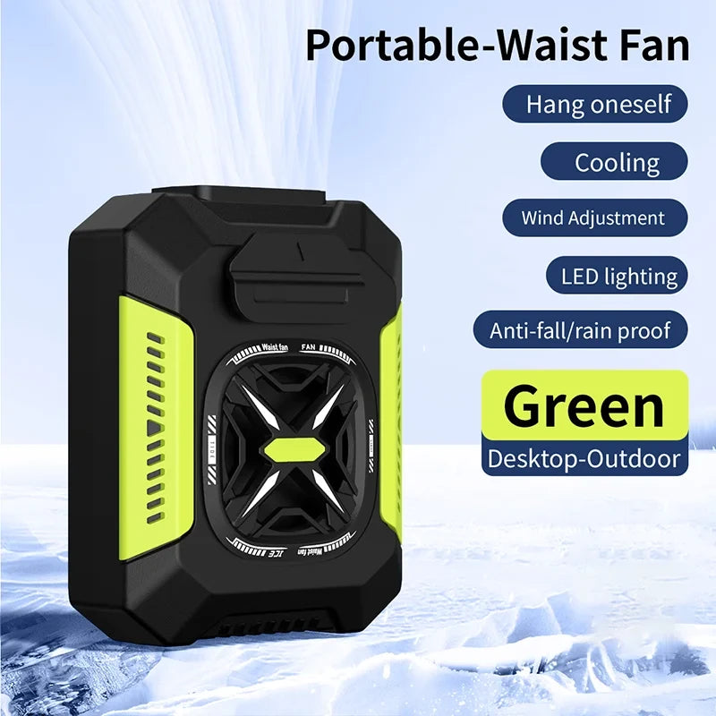Portable Rechargeable Waist Clip Fan