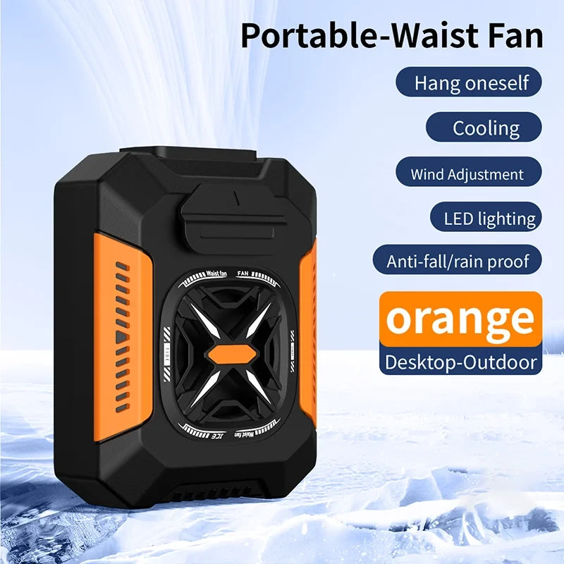 Portable Rechargeable Waist Clip Fan