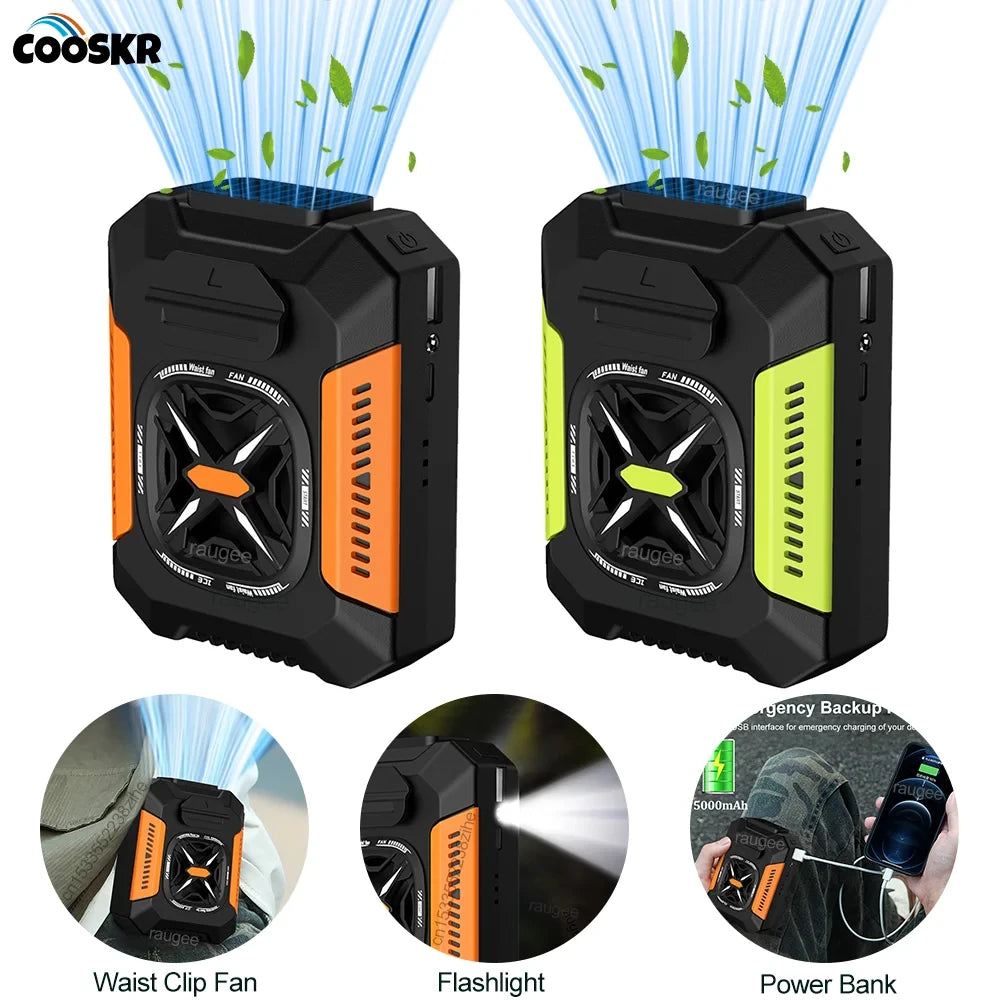 Portable Rechargeable Waist Clip Fan