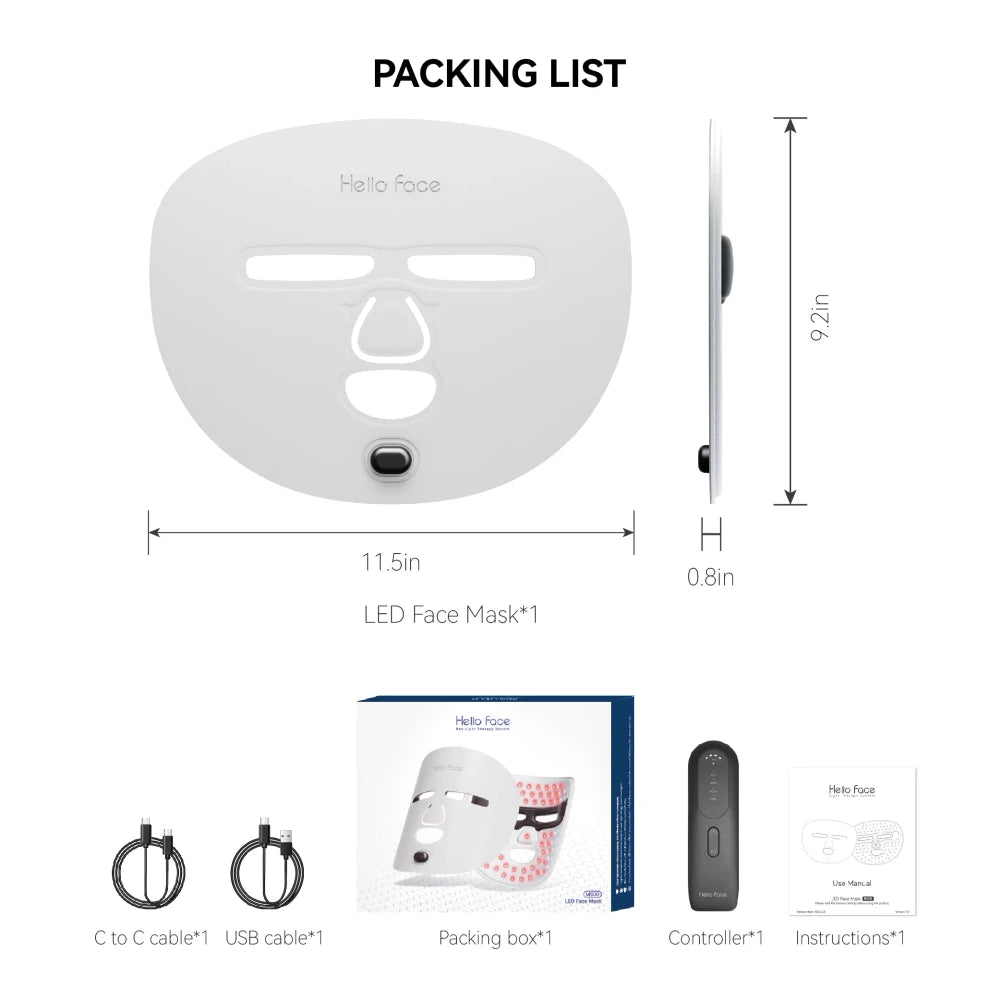 Wireless Red Light Therapy Mask