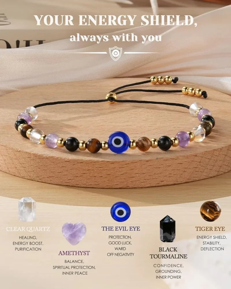 Natural Crystal Protection Bracelet