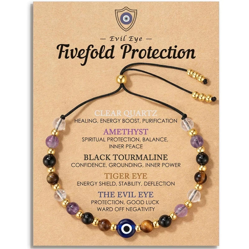 Natural Crystal Protection Bracelet