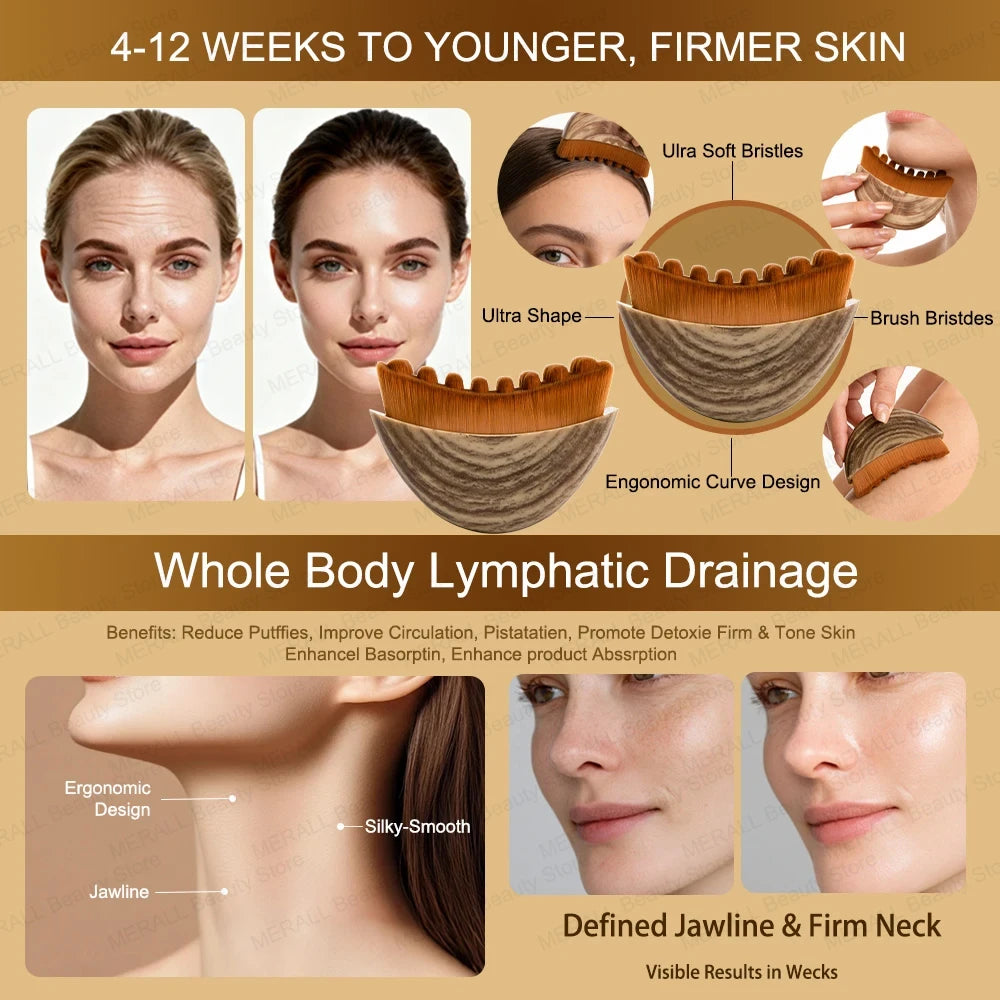 Natural Bristle Lymphatic Massage Brush