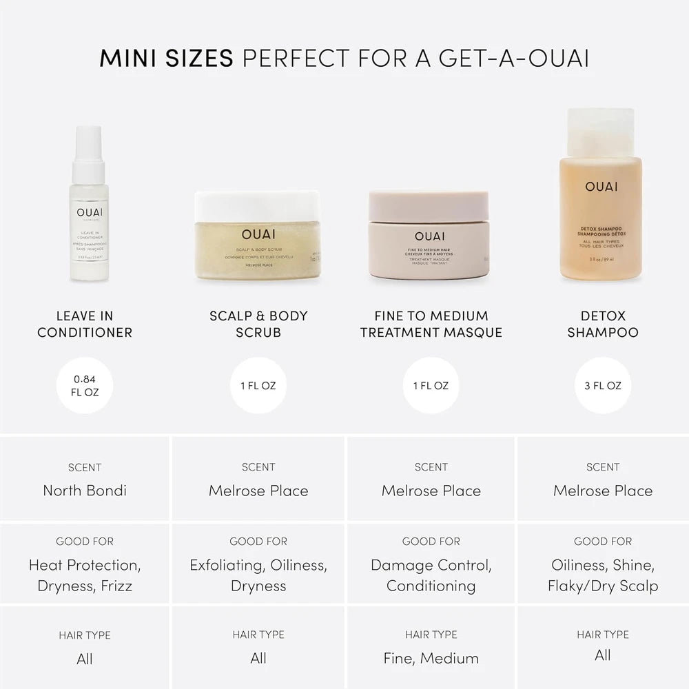 OUAI Fine to Medium Hair Travel Kit