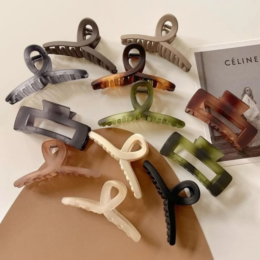 Matte Cross Hair Claw Clips