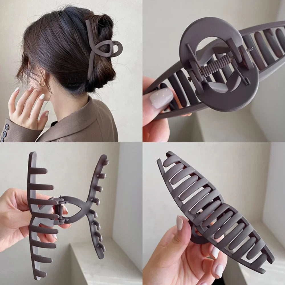 Matte Cross Hair Claw Clips