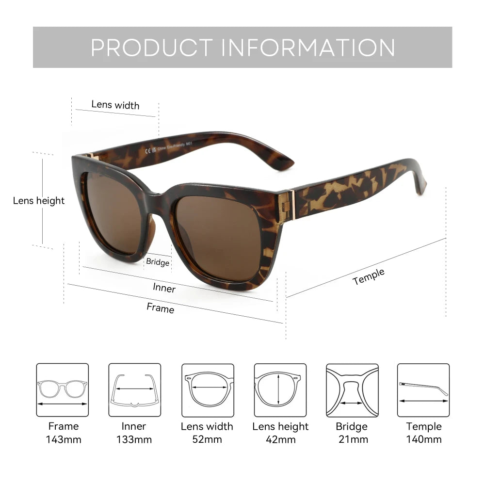 Retro Square Polarized Sunglasses
