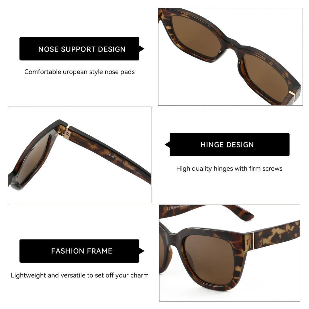 Retro Square Polarized Sunglasses