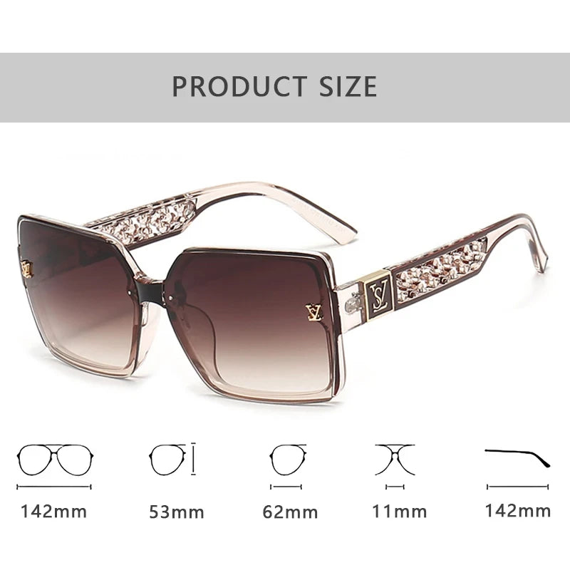 Vintage Square Designer Sunglasses