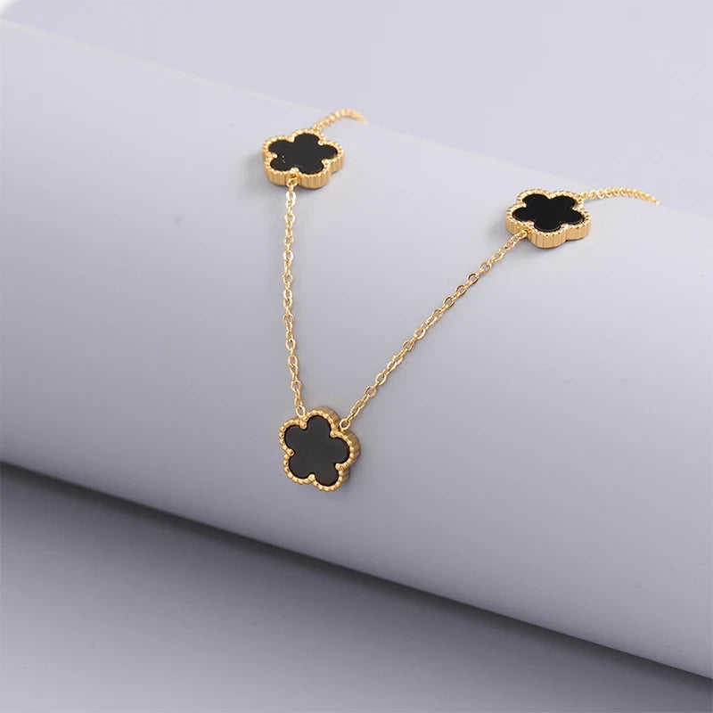 Gold Plated Clover Pendant Necklace