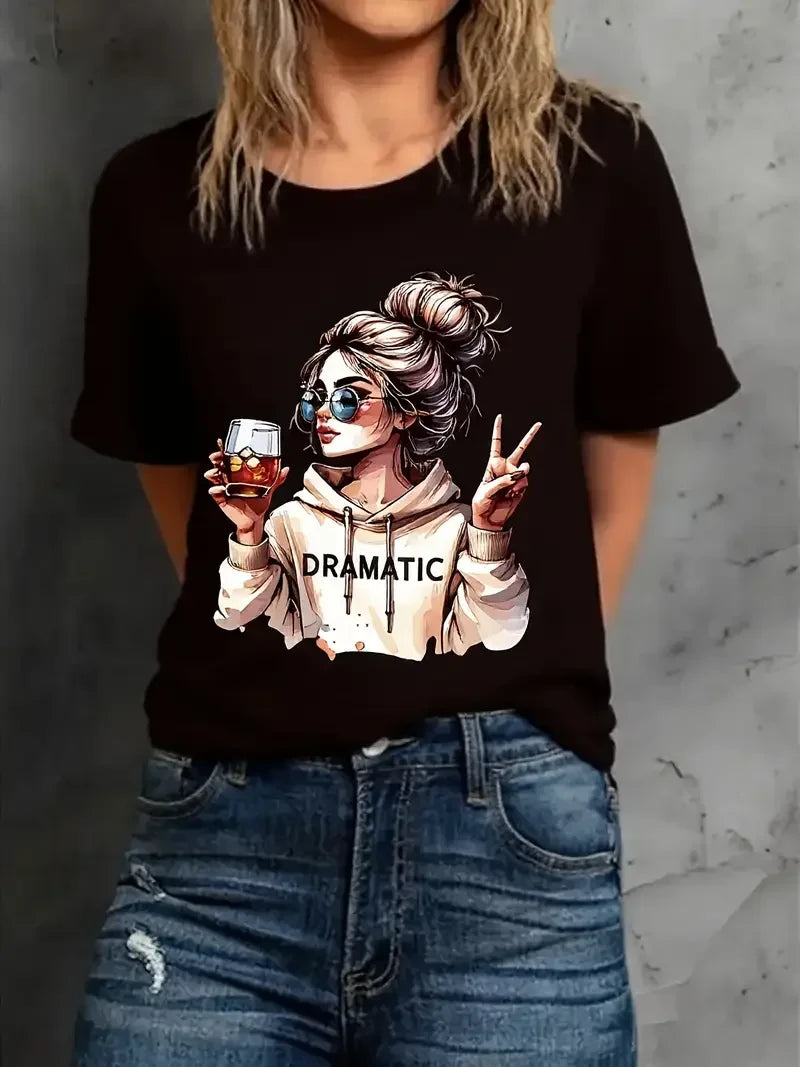 Dramatic Graphic Print T-Shirt