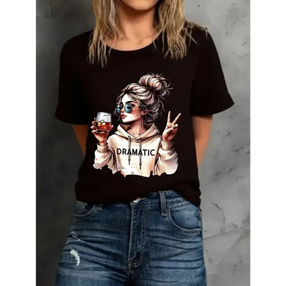 Dramatic Graphic Print T-Shirt