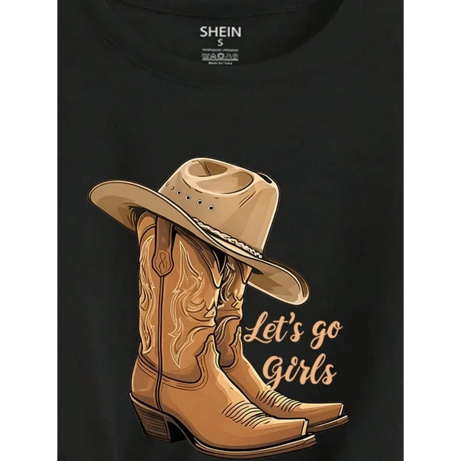 Western Cowboy Let's Go Girls T-Shirt