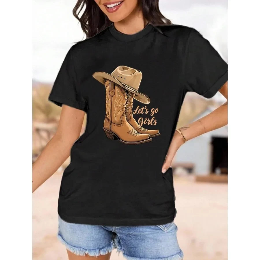 Western Cowboy Let's Go Girls T-Shirt