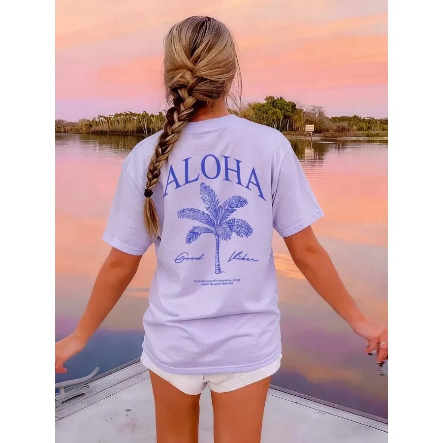 Palm Tree Graphic Casual T-Shirt