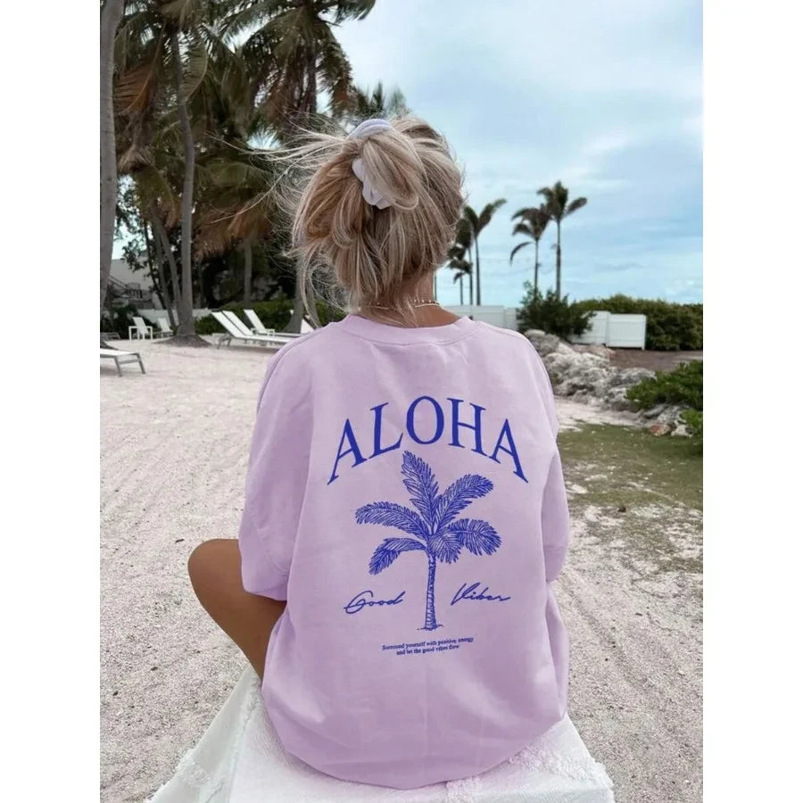 Palm Tree Graphic Casual T-Shirt