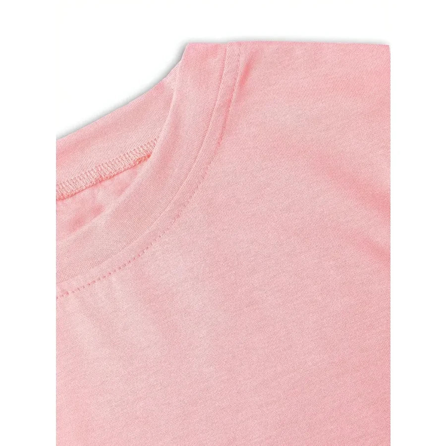 Pink Heart Crew Neck T-Shirt