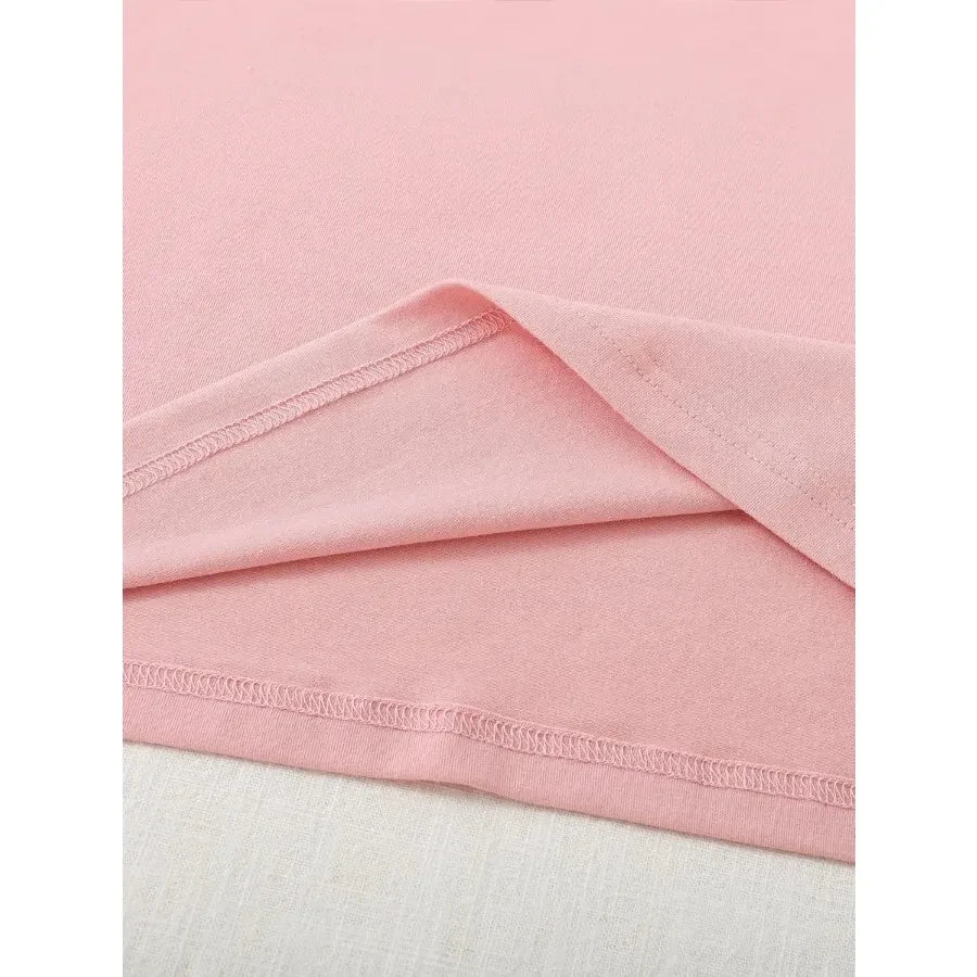 Pink Heart Crew Neck T-Shirt