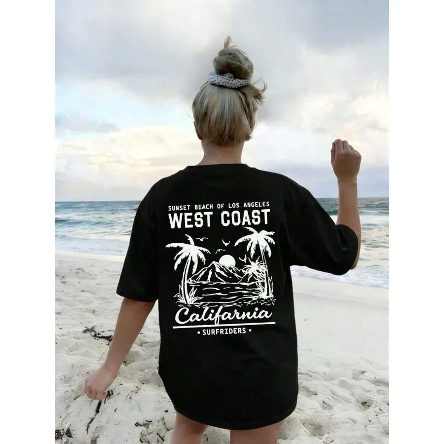 California Sunset Oversized T-Shirt