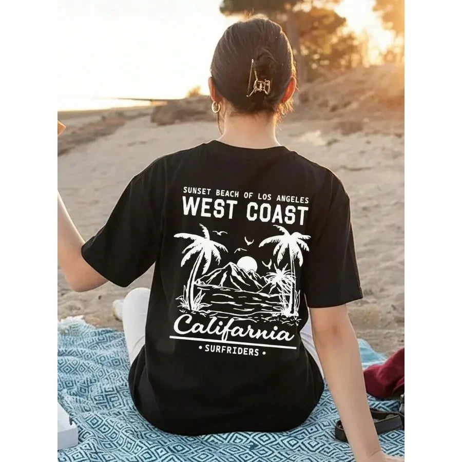 California Sunset Oversized T-Shirt