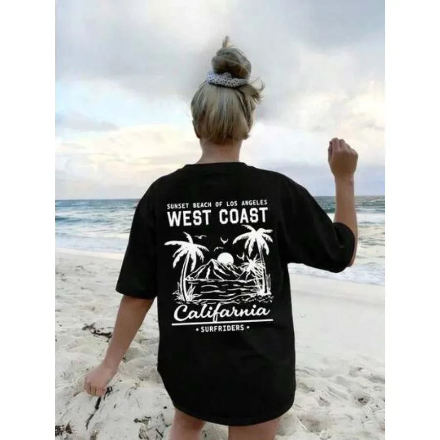 California Sunset Oversized T-Shirt
