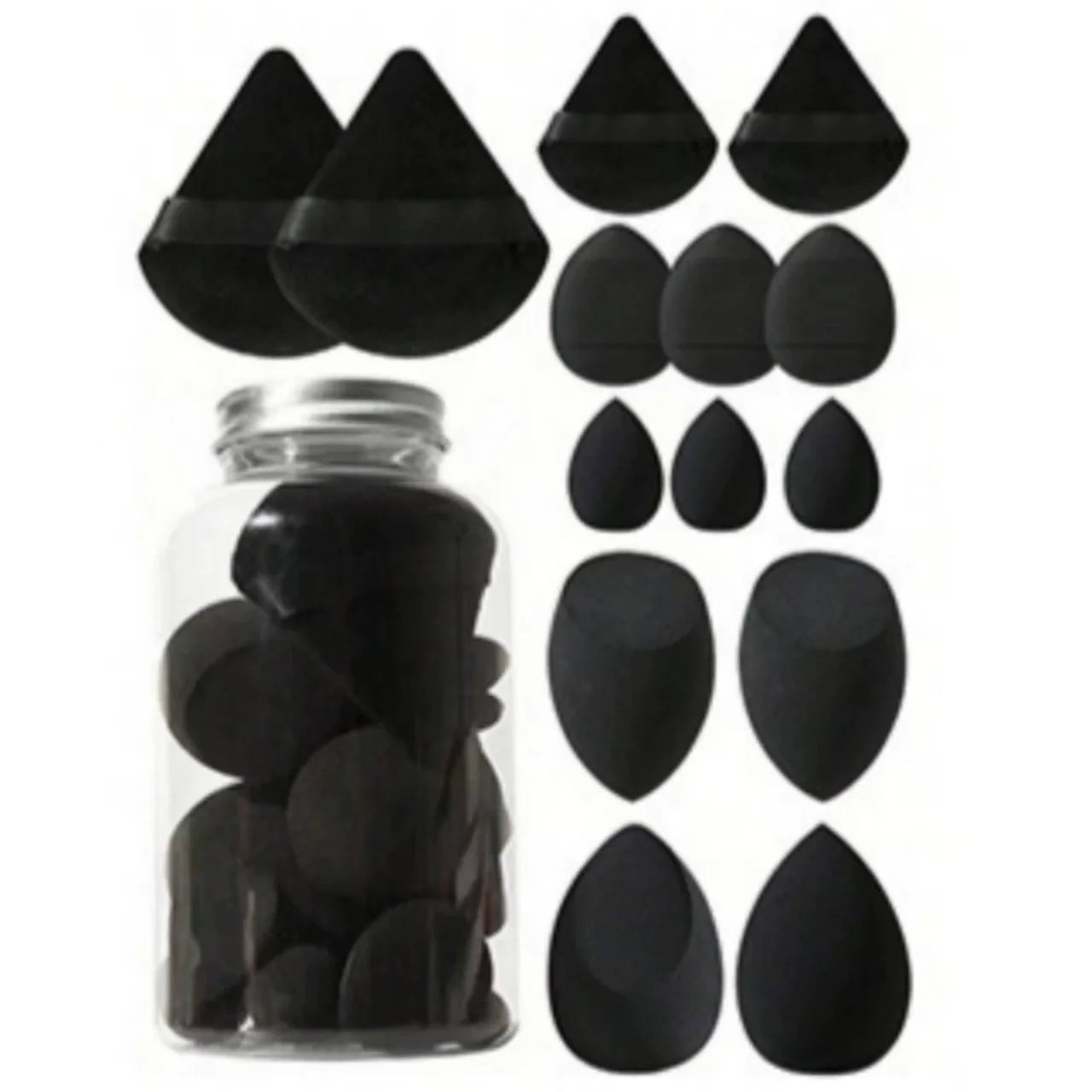 12/14Pcs Makeup Sponge Set | Cosmetic Blender Beauty Eggs and Foundation Puffs