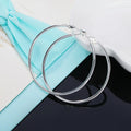925 Sterling Silver Big Circle Round 5/6/7/8 cm Hoop Earrings For Women Wedding Ring Earring Luxury Quality Jewelry Accessories